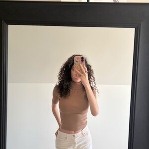 Zara brown turtleneck top